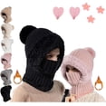 thumbnail image 1 of Sombrero de punto para mujer en otoño e invierno, gorro de punto elástico y cálido con protección para las orejas, gorro de punto resistente al viento para mujer, 1 of 3