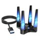thumbnail image 1 of Adaptador USB WiFi 6E WAVLINK AX5400 tribanda con 4 antenas, 1 of 9