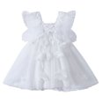 thumbnail image 1 of Bébé Enfant en Bas Âge Bébé Filles Mode Été Couleur Unie Robe de Princesse Sans Manches Rose 5-6 Ans, 1 of 6