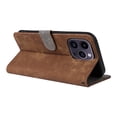 thumbnail image 4 of Phone Wallet Case for iPhone 15 with Stand - Leather Folio Cover & Card Slots Brown, 4 of 5