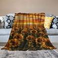 thumbnail image 2 of Shiartex   Fall Throw Blanket Sunflower Soft Lightweight Cozy Warm Blankets &amp; Throws for Couch Bedroom Living Room White, 2 of 6
