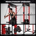 thumbnail image 5 of Forgemus Smith Machine, Multi-Function Power Cage with Dual Pulley Cable Crossover System, 2000LBS All-in-One Squat Rack with Smith Bar and Attachments, Workout Machine for Home Gym, 5 of 10