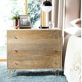 thumbnail image 2 of SAFAVIEH Marigold Rustic Retro 3 Drawer Chest, Natural/Brass, 2 of 12