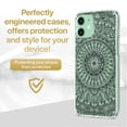 thumbnail image 2 of Case Yard iPhone-12-Mini Case Clear Soft & Flexible TPU Ultra Low Profile Slim Fit Thin Shockproof Transparent Bumper Protective Cover Drop Protective Cell Phone Cases (Floral Mandala), 2 of 8