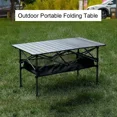 thumbnail image 3 of Mesa larga plegable para exteriores, almacenamiento portátil turístico, mesa enrollable de huevos, escritorio de Camping, barbacoa, fácil de instalar, mesas de Picnic al aire libre, 3 of 4
