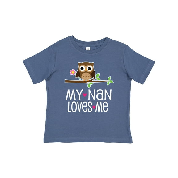Inktastic My Nan Loves Me Owl Girls Baby T-Shirt