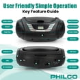 thumbnail image 3 of Boombox Bluetooth portátil Philco con reproductor de CD, 3 of 9