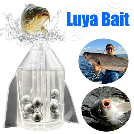 Zhuitw Fishing In-Line Rattle Spinner Beads with Ringing Beads Catfish Inline Line Fishing Line Rattles Insert Tube Shake Attract Tie Tying Sound Bar for Catfishing Bass Muskie Equipment