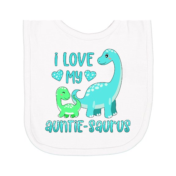 Inktastic I Love My Auntie-saurus Cute Brontosaurus Family Newborn Bib
