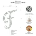 thumbnail image 2 of Sparkly Rhinestones Silver Cake Topper - Monogram Letter Decoration for Wedding, Birthday, Gender Reveal & Anniversary Cakes (F), 2 of 5