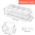 thumbnail image 2 of Januofit Clear Seasoning Box, 4 Piece Seasoning Rack Spice Pots, Plastic Storage Container Condiment Jars with Lids and Spoon, Storage Container Spice Jar for Salt Sugar Tea Herbal Coffee Beans, 2 of 7