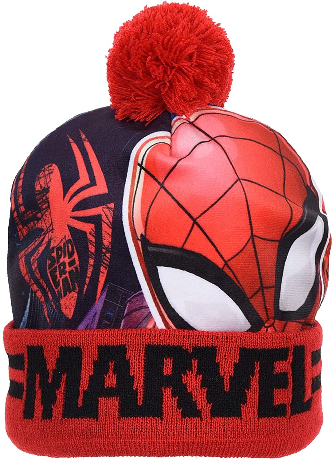 Official Kids Boys Spiderman Beanie Hat 
