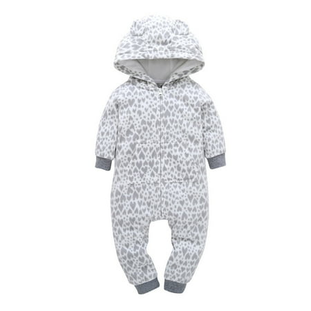 

ZRBYWB Romper Newborn Infant Baby Girls Boys Floral Animal Ear Autumn Long Sleeve Romper Jumpsuit Clothes Baby Clothes