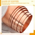 thumbnail image 3 of Uxcell Copper Sheet Roll, 99.9% Pure Copper Strip with White Cotton Gloves, Copper Flashing Metal Foil Plate for Crafting, Electricity, DIY Project 1000 x 200 x 0.03 mm 1, 3 of 6