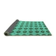 thumbnail image 2 of Ahgly Company Indoor Square Abstract Turquoise Blue Modern Area Rugs, 5' Square, 2 of 4