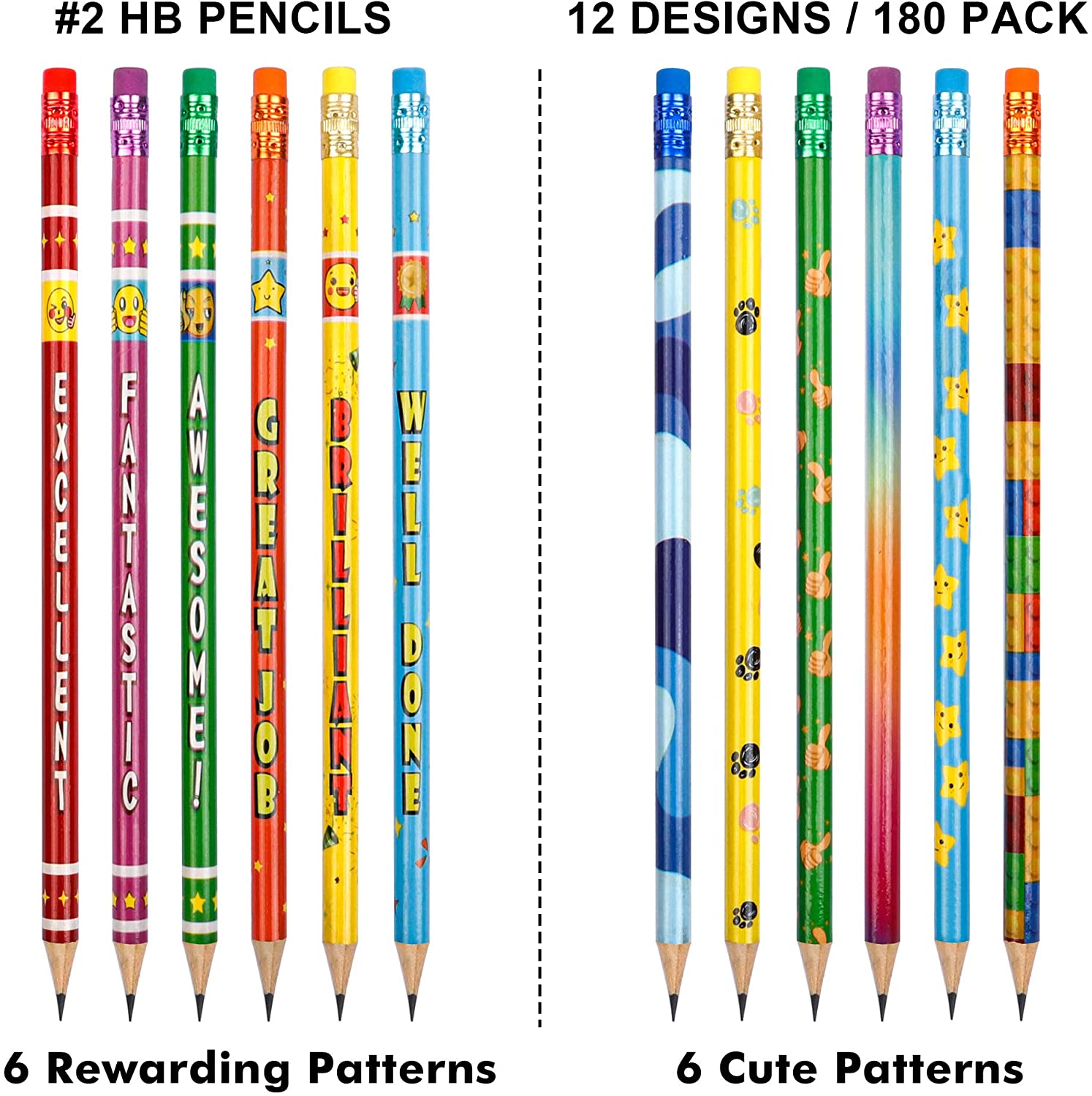Shuttle Art Colored Pencils, 180-Count with 12 Designs photo 2