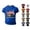 Blue, variant on Boys Patriotic Spirit T-Shirt Red White Blue Flag Pattern Loose Fit Crewneck Short Sleeve Active Play Tee