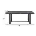 thumbnail image 5 of Benjara Jax 79 Inch Patio Dining Table, Spacious Rectangular Tabletop, Dark Gray, 5 of 5