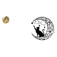 thumbnail image 1 of Figura de cerámica,Figura de cerámica con forma de bola de hilo y nudo,Arte de pared,Estatua decorativa de pared de gato negro de metal,Escultura de pared de metal minimalista con adorno de, 1 of 8