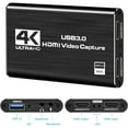 thumbnail image 3 of DIGITNOW 4K Audio Video Capture Card, HDMI USB 3.0 Video Capture Device, Full HD 1080P for Game Recording, Live Streaming Broadcasting-Black, 3 of 7