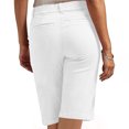 thumbnail image 4 of RYRJJ Bermuda Shorts for Women Summer High Waisted Trendy Chino Shorts Plus Size Casual Straight Leg Pull On Flat Front Shorts(White,5XL), 4 of 8