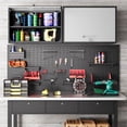 thumbnail image 2 of AUHUP Steel Wall Cabinet, Versatile Adjustable Metal Wall Mounted Storage Cabinet Organizer for Garage, Office, Kitchen, Black Gray, 31.5"W x 22"H x 16"D, 2 of 8