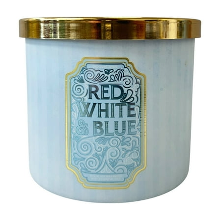 Goose Creek Red, White, & Blue Scented 3 Wick Candle 14.5 oz