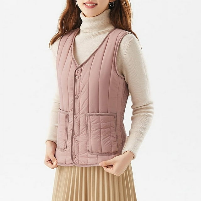 LSLJS Mode Femmes Veste Chaude Hiver Décontractée Sans Manches Haut Polyvalent, Gilets d'Extérieur pour Femmes