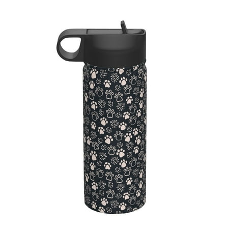 

Ocsxa Dog Paw Print 18 oz Insulated Water Bottle With Straw Stainless Steel Sports Water Cup Flask Wide Mouth Travel Thermal Mug for Home Office or Car