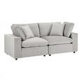 thumbnail image 4 of Modway Commix Down Filled Overstuffed Performance Velvet Loveseat in Light Gray, 4 of 6