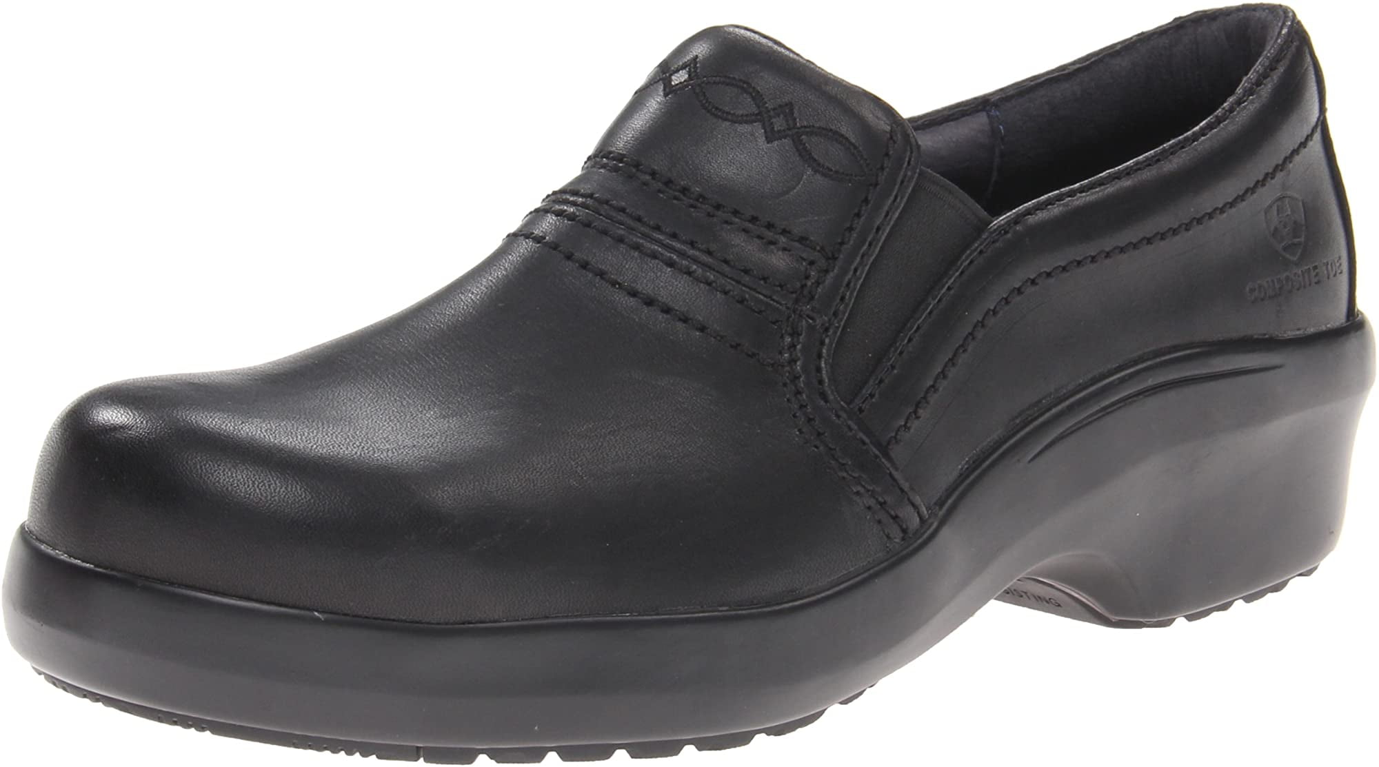 Ariat Zuecos de seguridad con punta de acero para mujer, Marrón, 5,5