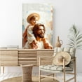 thumbnail image 3 of AVOI Southern Love Jesus and Little Boy Christian Wall Art Jesus Painting Mormon Art Jesus and Children Art Bible Art Modern Home Decor Canvas Wall Art Poster Unframe: 16x16in, 3 of 5