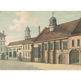 thumbnail image 2 of Samuel Ireland 24x19 Black Ornate Framed Double Matted Museum Art Print Titled: Gray's Inn (Between 1794 and 1800), 2 of 5