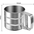thumbnail image 2 of Tamiz de harina ZHAOCHENG manual de acero inoxidable taza mezcladora de harina prensada a mano, 2 of 5