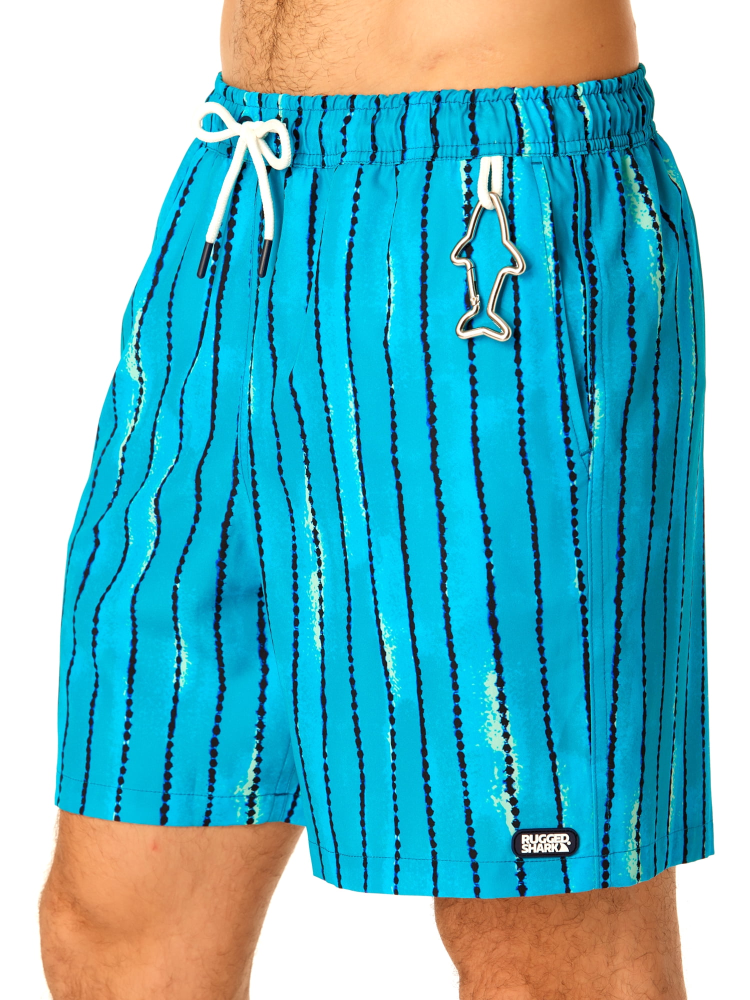 Rugged Shark Men's & Big Men's Swim Trunks, 7" Inseam, Sizes S-3XL