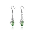 thumbnail image 3 of Cara Lady Women Lady Crystal Marquise Cut Teardrop Wedding Earrings Gift Birthday Anniversary Valentines Day Gift Green, 3 of 4