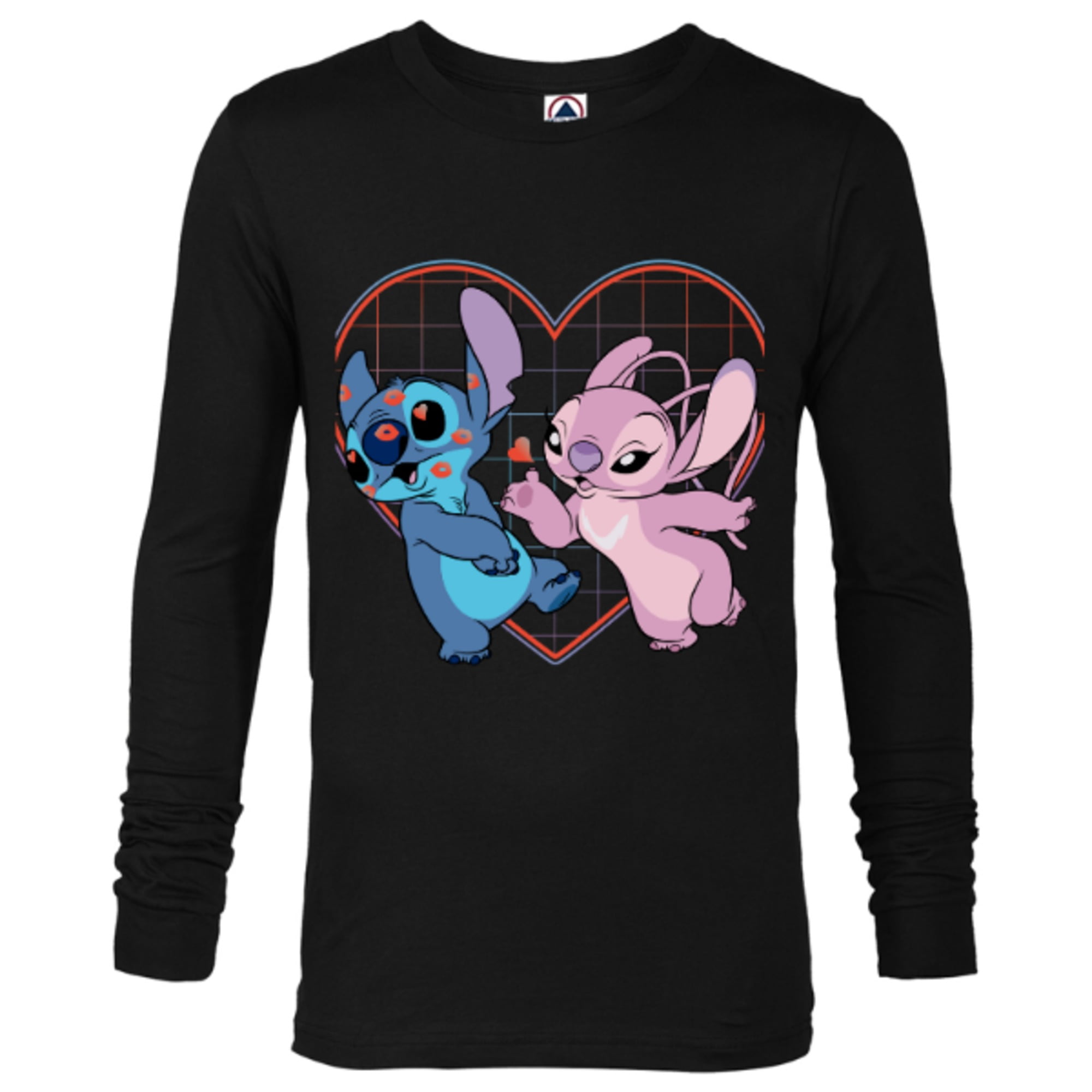 Disney Lilo and Stitch Angel Heart Kisses - Long Sleeve T-Shirt for Men ...