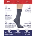 thumbnail image 2 of HUGH UGOLI Womens Soft Bamboo Dress Socks, Thin Crew Socks for Business, Trouser & Casual, Non-Binding & Breathable, 6 Pairs, Grey, Shoe Size: 6-9, 2 of 6