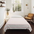 thumbnail image 4 of Pink Striped Small Tapestry for Bedroom Wall Hanging Tapestry, Rustic Pink Stripe Modern Art Beige Ceiling Backdrop Tapestries Poster Blanket Wall Decor for Teens Room Living Room Dorm 23" x 28", 4 of 8