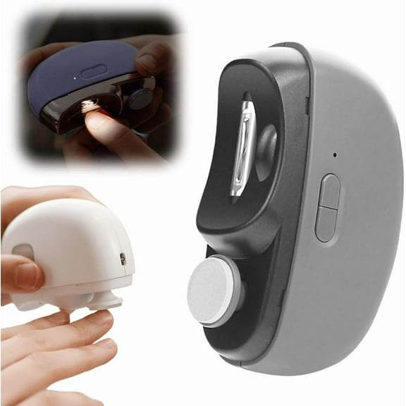 2 in 1 Electric Nail Clippers, 2026 New Electric Polishing Automatic Nail Clippers for Fingers and Toes with 2 Adjustable Speeds, Electric Nail Trimmer for Senior Adults