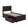 thumbnail image 3 of AFI Madison Twin Platform Bed with Matching Footboard & Storage Drawers, Espresso, 3 of 6