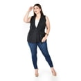 thumbnail image 4 of Chaleco elegante con cinto Roman Fashion /Tallas Extras, 2557 (Negro) negro 42, 4 of 6