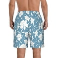 thumbnail image 3 of Kdxio Lilies Flowers Pattern Mens Casual Shorts - Drawstring Summer Beach Sports Shorts for Men, 3 of 9