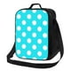 thumbnail image 1 of Disketp Aqua And White Polka Dot Bolsa Térmica Estampada para Almuerzo, Lonchera para Hombres y Mujeres Adultos, 1 of 7