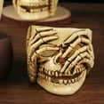 thumbnail image 3 of Skull-Shaped Candle Holder With Hand Design Ins Style Home Party Desktop Decoration Props Home Desktop Ornaments For Holiday Gift Giving, 3 of 5