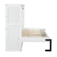 thumbnail image 5 of MODERNLUXE Wood Twin Size Murphy Bed, Storage Wall Bed with Shelves, Convertible into A Cabinet, White, 5 of 16