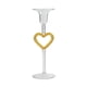 thumbnail image 2 of Candelabro de cristal en forma de corazón - Decoración romántica alta con vela, azul amarillo rosa, 8,3 pulgadas, elegante centro de mesa para bodas, cenas, fiestas y adornos para el hogar, 2 of 6