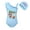 Light blue, variant on Superkitties girls' one-piece swimsuit, children's movie and TV game cartoon elements, milk silk suspender one-piece swimsuit, bikini+swim cap two-piece set, suitable for children aged 3-10