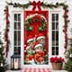 thumbnail image 5 of Decoraciones de Navidad Interior 35 X 71 Pulgadas Marco de Puerta de Navidad - Patrón de Santa Claus - Decoración de Puerta de Navidad - Decoración de Fiesta Del Festival, 5 of 6