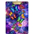 thumbnail image 1 of FMSHPON Colorful Butterfly Space Galaxy Clipboard Hardboard Wood Nursing Clip Board and Pull for Standard A4 Letter 13x9 inches, 1 of 7